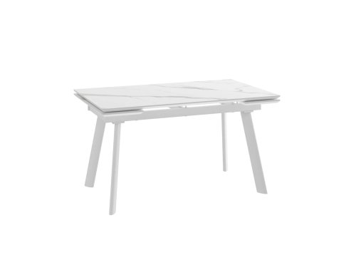 Стол MILANA FOUR-140, раздвижной 140(30+30)*85, CALACATTA ST CER/БЕЛЫЙ