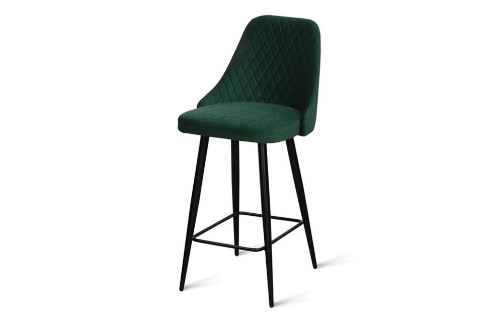 Стул полубарный BC48 A (BC48a DARK GREEN VL65, BK)