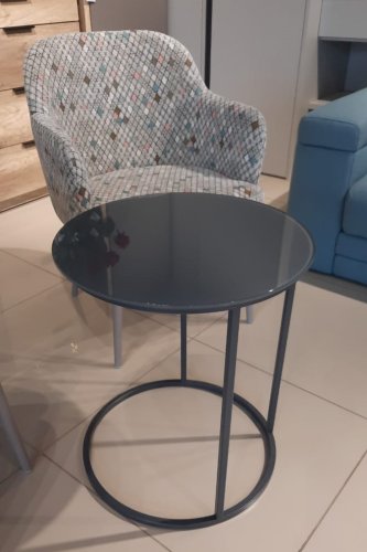 Стол Table 17 (стекло графит, каркас графит)