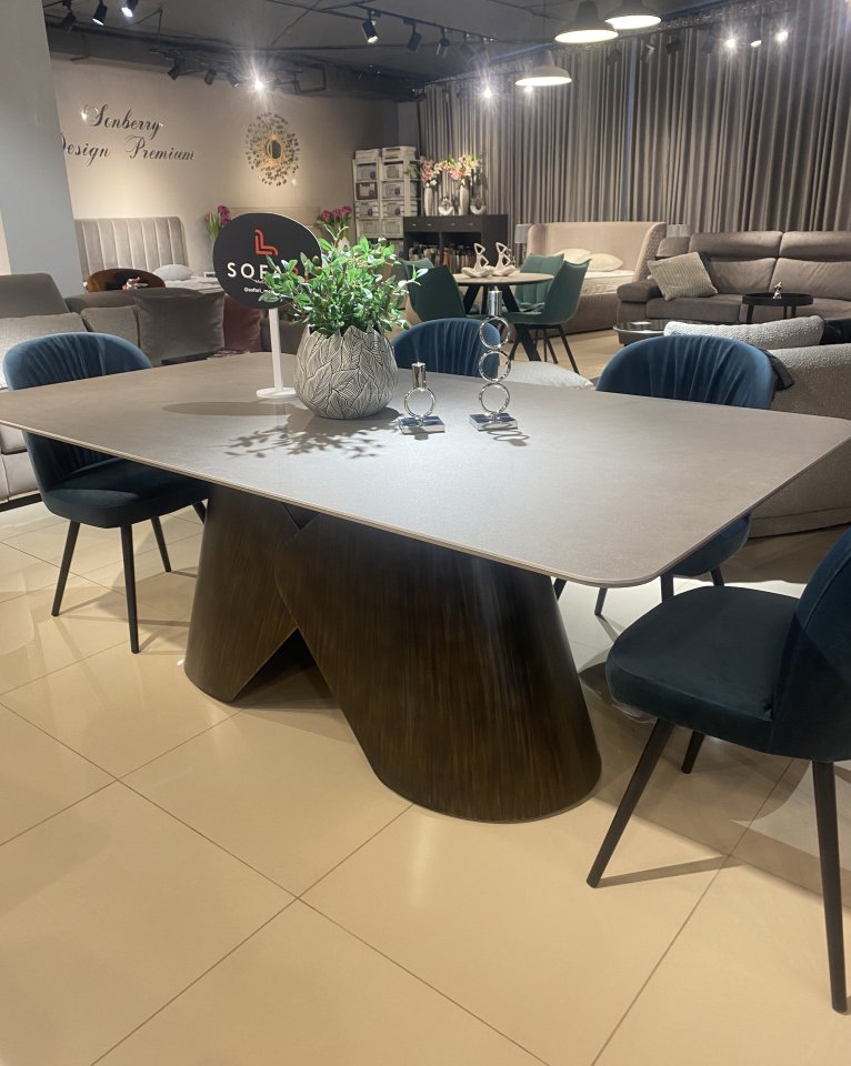 Стол Самурай С 2000*1100 керамика 2 кат Plain Cerment Coffee-grey, цвет эмали тон 79 бежево-серый