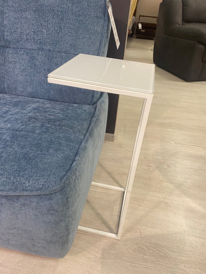 Стол Table 3 (стекло белый , каркас белый )